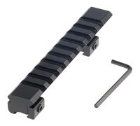 PBTMCD Adaptateur De Conversion De Rail À Queue d'aronde 11 Mm vers Rail Picatinny 21 Mm, Longueur 125 Mm, 10 Emplacements, Support De Lunette en Alliage D'aluminium