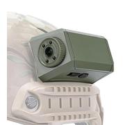 PBTMCD Caméra De Casque HD 1080P avec Fonction Nuit - Support Supérieur/latéral Réglable, Comprend Un Autocollant Magique Et Deux Câbles Données(Green)