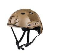 PBTMCD Casque Tactique Rapide- avec Rail Et Carénage Vas, Supporte des Lunettes De Caméra for Lampe De Poche, Doublure en Éponge Anti-Impact, for L'entraînement Sportif en Plein Air(Tan)