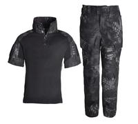 PBTMCD Ensemble Chemise Et Pantalon De Tir Airsoft en Plein Air, Robe Combat, Ensemble Tactique, Vêtements Combat, Uniforme for Enfants(Typhoon,XS)