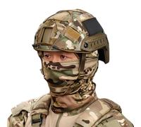 PBTMCD Ensemble De Casque Tactique Fast avec Lunettes Masque, Et Housse Antibruit for CS Paintball(A)