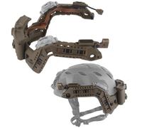 PBTMCD Ensemble De Rails Arc Modulaires for Casque Fast SF avec Fixations Réglables Et Feux Signalisation Double Face(BK)