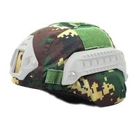 PBTMCD Housse De Casque Tactique Mich 2000, Camouflage À Enfiler avec Panneau Autocollant Boucle, Accessoire en Tissu Silencieux(Camo C)