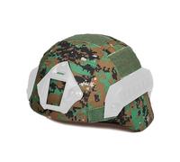 PBTMCD Housse De Casque Tactique Mich 2000, Camouflage À Enfiler avec Panneau Autocollant Boucle, Accessoire en Tissu Silencieux(DW)