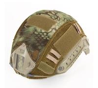 PBTMCD Housse Tactique for Casques Fast PJ/BJ/MH - Toile Camouflage Multi-matière avec Panneaux Auto-agrippants(Style5)