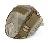 PBTMCD Housse Tactique for Casques Fast PJ/BJ/MH - Toile Camouflage Multi-matière avec Panneaux Auto-agrippants(Style7)