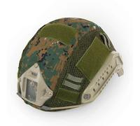 PBTMCD Housse Tactique for Casques Fast PJ/BJ/MH - Toile Camouflage Multi-matière avec Panneaux Auto-agrippants(Style10)