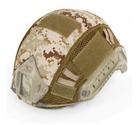 PBTMCD Housse Tactique for Casques Fast PJ/BJ/MH - Toile Camouflage Multi-matière avec Panneaux Auto-agrippants(Style1)