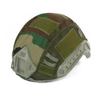 PBTMCD Housse Tactique for Casques Fast PJ/BJ/MH - Toile Camouflage Multi-matière avec Panneaux Auto-agrippants(Style2)