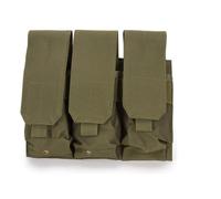PBTMCD Lot De 2 Pochettes Triples for Chargeur, Support Munitions Compatible Molle for AK/M.4 5.56/.223, Nylon Haute Densité, Équipement Rechargement Rapide Hydrofuge(Green)