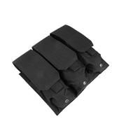 PBTMCD Lot De 2 Pochettes Triples for Chargeur, Support Munitions Compatible Molle for AK/M.4 5.56/.223, Nylon Haute Densité, Équipement Rechargement Rapide Hydrofuge(Black)