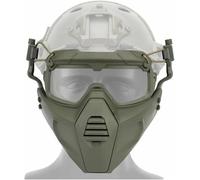 PBTMCD Masque De Paintball Airsoft avec Lunettes Détachables, Masque De Protection Complet du Visage, Masque De Tir De Chasse, Accessoires pour Ensemble Tactique(F)