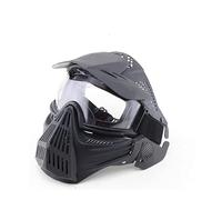 PBTMCD Masque PC Tactique Extérieur Complet, Équipement De Protection du Visage for Tir Paintball(Black+Transparent Len)