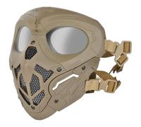 PBTMCD Masque Tactique Airsoft Intégral avec Lentille PC Transparente - Double Monture for Utilisation sur Casque Ou La Tête(T)