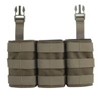 PBTMCD Pack De Fonctions Tactiques 5.56, Plaque-étiquette Triple Mag, Plate-Forme Poitrine Molle Compatible avec Les Clips D'insertion en Nylon Et Évents Drainage(RG)