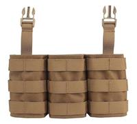 PBTMCD Pack De Fonctions Tactiques 5.56, Plaque-étiquette Triple Mag, Plate-Forme Poitrine Molle Compatible avec Les Clips D'insertion en Nylon Et Évents Drainage(CB)
