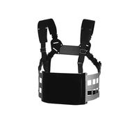 PBTMCD Pack De Poitrine Tactique Étendu - Gilet Molle Léger Découpé Au Laser avec Système Panneau Avant Modulaire(BK)