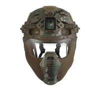 PBTMCD Paintball CS Games Casques Tactiques Modulaires Ensemble Complet, Casque + Lunettes + Masques, avec Rails Picatinny(CP)