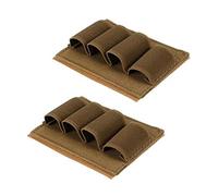 PBTMCD Paquet De 2 Supports D'équipement Élastiques Tactiques - Pochette Multi-Usage Camouflage (4 Emplacements, 3,9" X,95", Dos Auto-agrippant)(Tan)