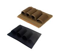 PBTMCD Paquet De 2 Supports D'équipement Élastiques Tactiques - Pochette Multi-Usage Camouflage (4 Emplacements, 3,9" X,95", Dos Auto-agrippant)(Tan and Black)