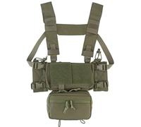 PBTMCD Plate-Forme De Poitrine Tactique Modulaire avec Triple Pochettes Magnétiques 5,56 Et Doubles 9 Mm - Conception À Dégagement Rapide(RG)