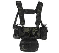 PBTMCD Plate-Forme De Poitrine Tactique Modulaire avec Triple Pochettes Magnétiques 5,56 Et Doubles 9 Mm - Conception À Dégagement Rapide(Bcp)