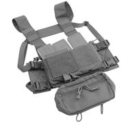 PBTMCD Plate-Forme De Poitrine Tactique Modulaire avec Triple Pochettes Magnétiques 5,56 Et Doubles 9 Mm - Conception À Dégagement Rapide(Wg)