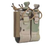 PBTMCD Pochette Tactique Double for Chargeur - Porte-Chargeur 9 Mm Compatible Molle avec Cordon Anti-Choc De Rétention(CP)