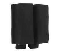 PBTMCD Pochette Tactique Double for Magazines De 9 Mm - Porte-Chargeur Molle Ouvert avec Insert Rétention Et Clip Malveillant(BLK)