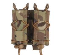 PBTMCD Pochette Tactique Double for Magazines De 9 Mm - Porte-Chargeur Molle Ouvert avec Rétention Élastique Et Clip Malveillant(CP)