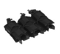 PBTMCD Pochette Tactique Triple for Magazines De 9 Mm - Porte-Chargeur Ouvert Compatible Molle avec Rétention Élastique Et Clips Malveillants(BLK)