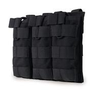PBTMCD Pochette Triple for Chargeur - Support De Munitions Compatible Molle for Un Rechargement Rapide, Convient Aux Chargeurs 5,56/7,62, for L'entraînement Tactique(Black)