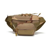 PBTMCD Sac De Taille Tactique - Équipement Course Hydrofuge avec Boucle Autocollante for Badges, Sac Banane Durable for Sports Plein Air for L'entraînement Et La Randonnée(3 Color Desert)