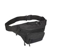 PBTMCD Sac De Taille Tactique - Équipement Course Hydrofuge avec Boucle Autocollante for Badges, Sac Banane Durable for Sports Plein Air for L'entraînement Et La Randonnée(Black)