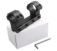 PBTMCD Support De Lunette Monobloc À Double Anneau De 25,4 Mm, Profil Haut, for Rail De 11 Mm, Support De Serrage en Alliage D'aluminium(21mm-High)