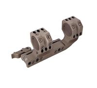 PBTMCD Support De Lunette Monobloc À Double Anneau Décalé Diamètre Tube 34 Mm, Détachable Rapidement, Co-témoin Absolu, Niveau Bulle(1.54" 34mm Tan)