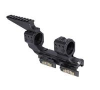 PBTMCD Support De Lunette QD en Porte-à-Faux 30/34 Mm avec Rail Supérieur Et Niveau À Bulle - Hauteur 1,54"/1,93", Cale 10°(QD Offset 1.54" 30mm Black)