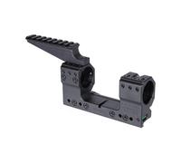 PBTMCD Support De Lunette QD en Porte-à-Faux 30/34 Mm avec Rail Supérieur Et Niveau À Bulle - Hauteur 1,54"/1,93", Cale 10°(1.54" 30mm Black)