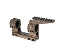 PBTMCD Support De Lunette QD en Porte-à-Faux for Tubes 30/34 Mm - Double Anneau avec Rail Picatinny Supérieur, Niveau À Bulle Et Cale 10°(1.93" 30mm Tan)