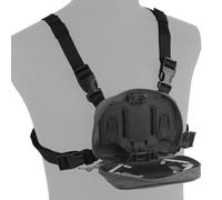 PBTMCD Support De Téléphone Pliable for Gilet, Panneau Poitrine, Pochette Tactique Compatible Molle avec Charnière Réglable À 175 ° for Téléphones 4,7 6, Pouces(Wolf Grey)