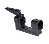 PBTMCD Support QD en Porte-à-Faux À Double Anneau Et Ensemble De Montage Base Rail D'extension Supérieure Combiné avec Niveaux Bulle Intégrés Cale 10 Degrés(1.54" 34mm Black)