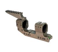 PBTMCD Support QD en Porte-à-Faux À Double Anneau Et Ensemble De Montage Base Rail D'extension Supérieure Combiné avec Niveaux Bulle Intégrés Cale 10 Degrés(Offset 1.54" 34mm Tan)