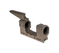 PBTMCD Support QD en Porte-à-Faux À Double Anneau Et Ensemble De Montage Base Rail D'extension Supérieure Combiné avec Niveaux Bulle Intégrés Cale 10 Degrés(1.54" 30mm Tan)