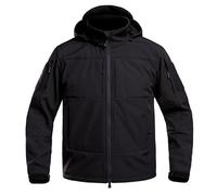 PBTMCD Veste À Capuche Tactique Softshell - Vêtements D'extérieur Camouflage for Vêtements D'airsoft Et De Sports Plein Air(Black,S)