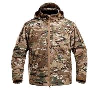 PBTMCD Veste À Capuche Tactique Softshell - Vêtements D'extérieur Camouflage for Vêtements D'airsoft Et De Sports Plein Air(CP,M)