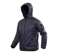 PBTMCD Veste Coupe-Vent Légère De Camouflage for Les Sports Plein Air Et Une Utilisation Tactique(Black,3X-Large)