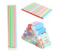 PBUSPU 20x Crayons Set, de 20x avec Gomme Art Eraser Gommes Mignonnes, Gommes Colorées Caricature Cadeau d'invité pour Remplisseur de Sac de fête pour Enfants Party Festival