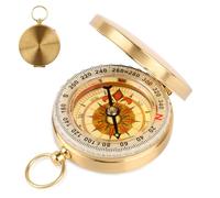 PBUSPU Boussole D'extérieur, Boussole étanche en Laiton,Poche Boussole pour Voyage pour Le Camping, La Randonnée, la Chasse et Les Activités de Plein air Boussole d'extérieur Portable