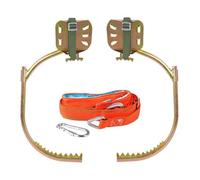 PBWERIGL Crampons d'escalade d'arbres, Kit de Pointes d'escalade d'arbre avec Ceinture sécurité et Sangles Pied, Plusieurs modèles dorés(400Model)