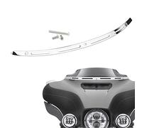 PBYMT Garniture de pare-brise en acier inoxydable poli, compatible avec les modèles Harley Electra Glide, Street Glide, Ultra Limited et Tri Glide 2014-2023